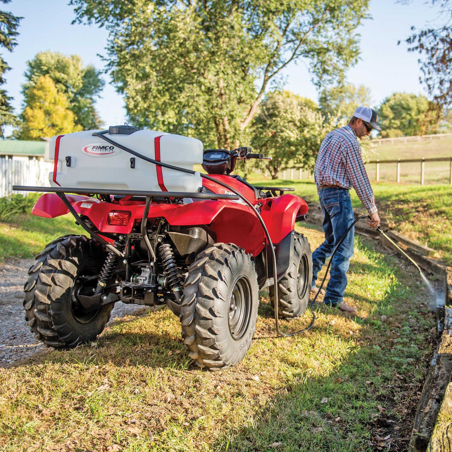Fimco | Standard Spot Sprayers | Models LG-15-EC & LG-25-EC | 15 & 25 Gallon | Widths 34.25" & 39.25" | Flow Rate 1.2 GPM | 12V Power | For Lawn, Garden, and Pasture Spraying