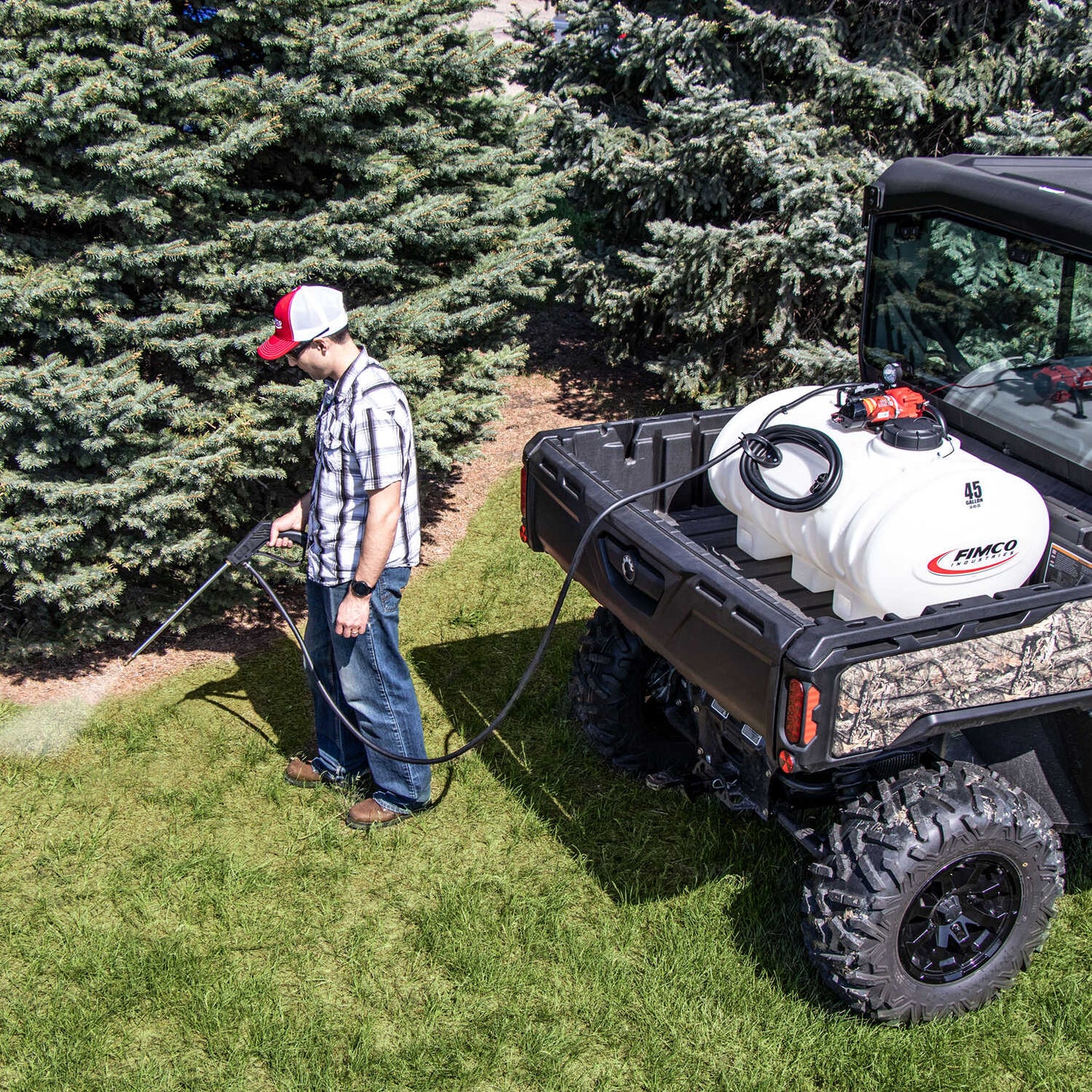 Fimco | Lawn and Garden Spot Sprayer | Model LG-45-SS | Tank Size 45 Gallon | Width 23.75" | Flow Rate 4.5 GPM | For UTVs & Tractors