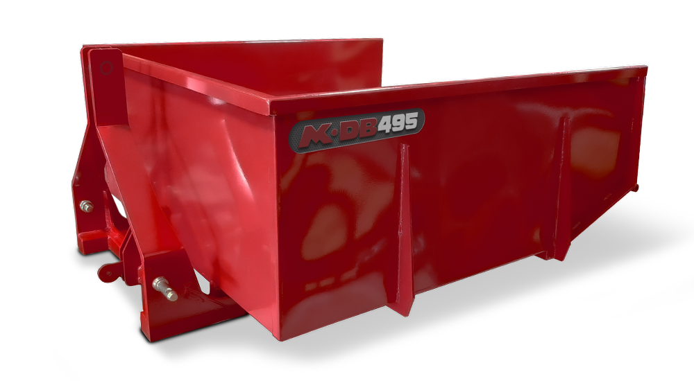 MK Martin | Dump Box 3PH Hitch | Model DB395 & DB495 | 10-30 Cu.Ft Capacity | Heavy Duty Tubular Subframe | For (Cat 1 Hitch) Tractors