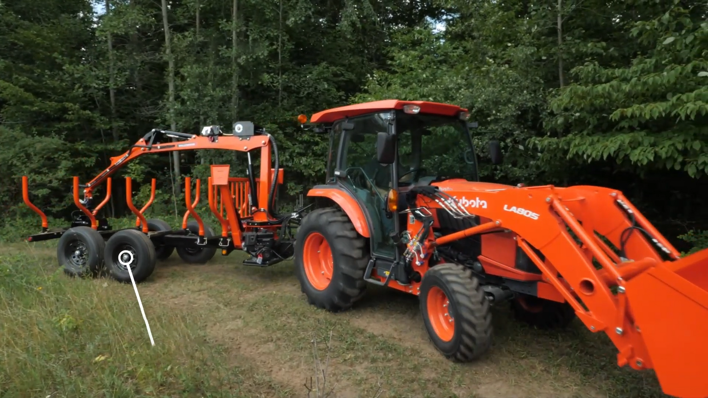 Wallenstein | Log Loader | Models LXT-95 & LXT-115 | Bed Length 96" To 132" | Horsepower 6.5 To 10 HP | For Tractors