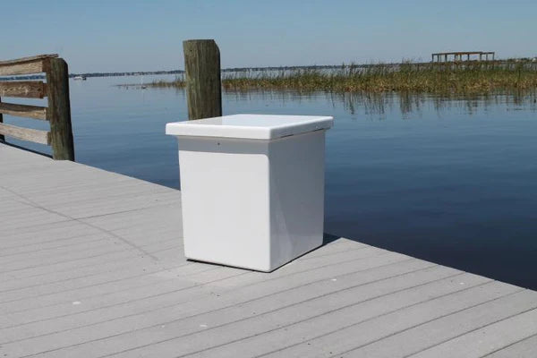 RIO MARINE CUSTOMS | Sea Line Dock Box | Model SLDB20 | 23" W x 25" H x 21" D | Standard Duty | Lightweight Storage | Universal Dock