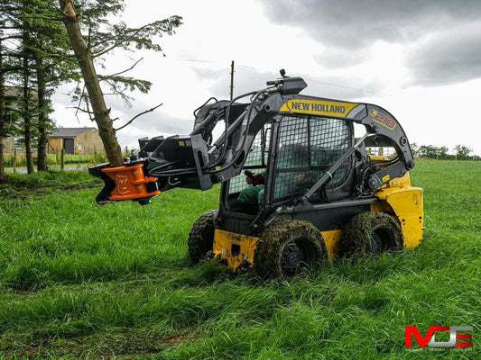 MDE Machinery | Tree Shear | Model Koala 200, 300 & 400 SLS | Cutting Capacity 8", 12" & 16" Inches | Hydraulic Flow 10.39-31 GPM | For Skid Steer