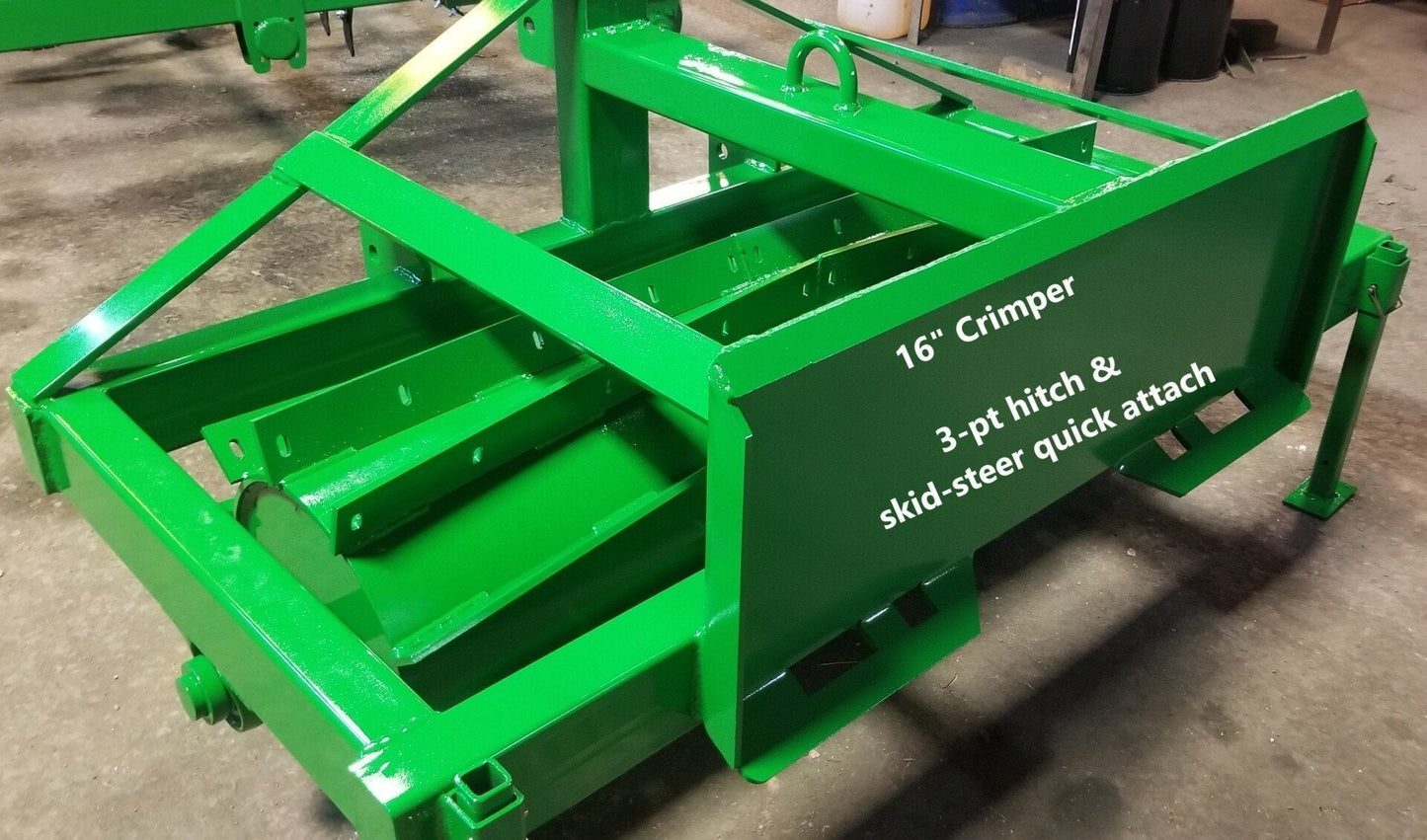 Ripping It Outdoors 8ft. Roller Crimper 3 Point - Pull Type Dry/Wet for Food Plots | For ATV / UTV / Tractor
