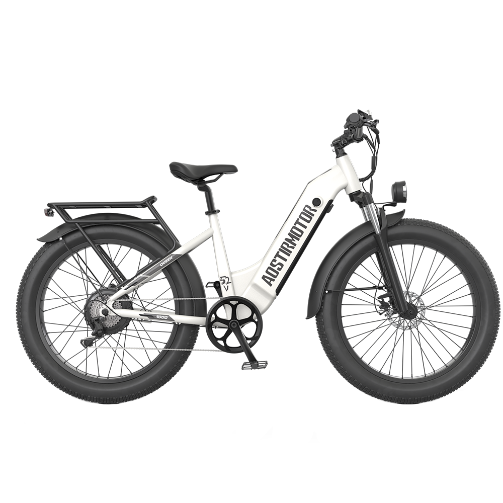 Aostirmotor 52V All-Terrain Electric Bike Queen | 1000W Brushless Motor | 52V 15Ah Lithium-Ion Battery | 330 lbs