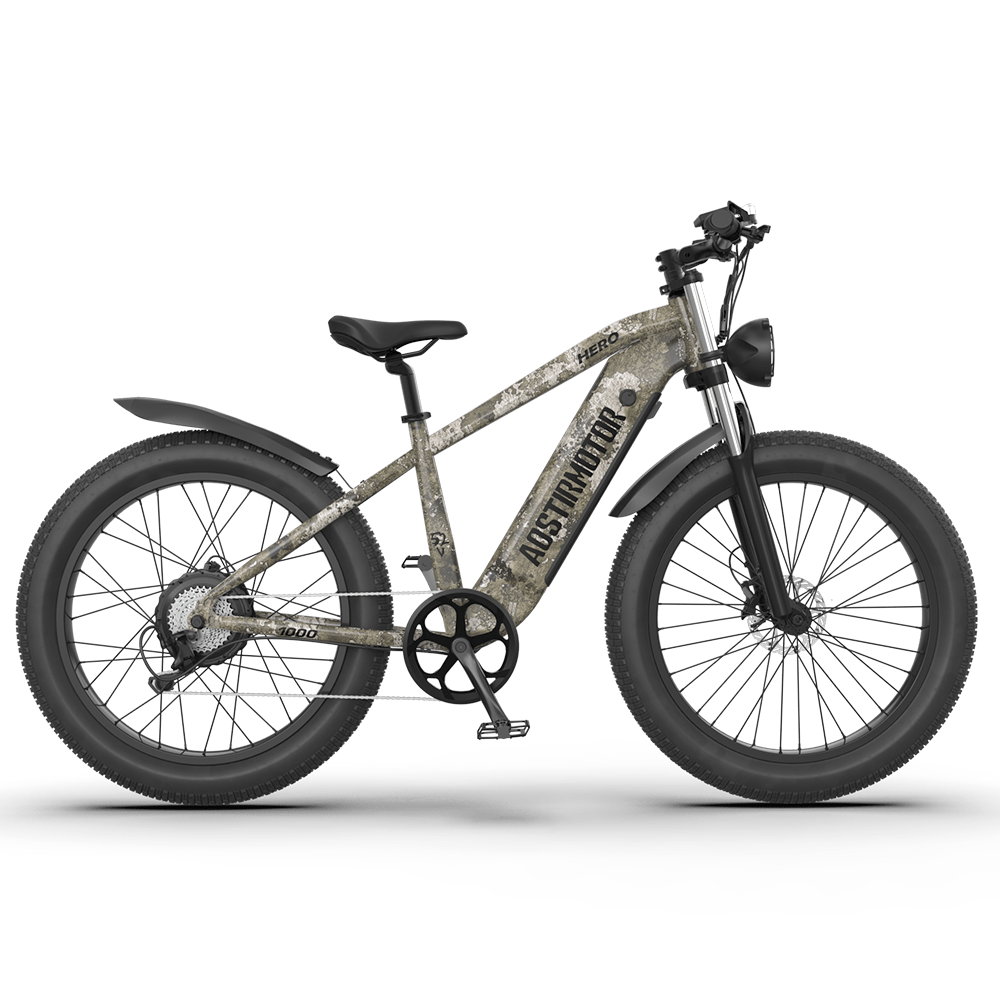 Aostirmotor Off-Road Electric Bike Hero| 750W Brushless Motor | 52V 15Ah Lithium Battery | 330 lbs