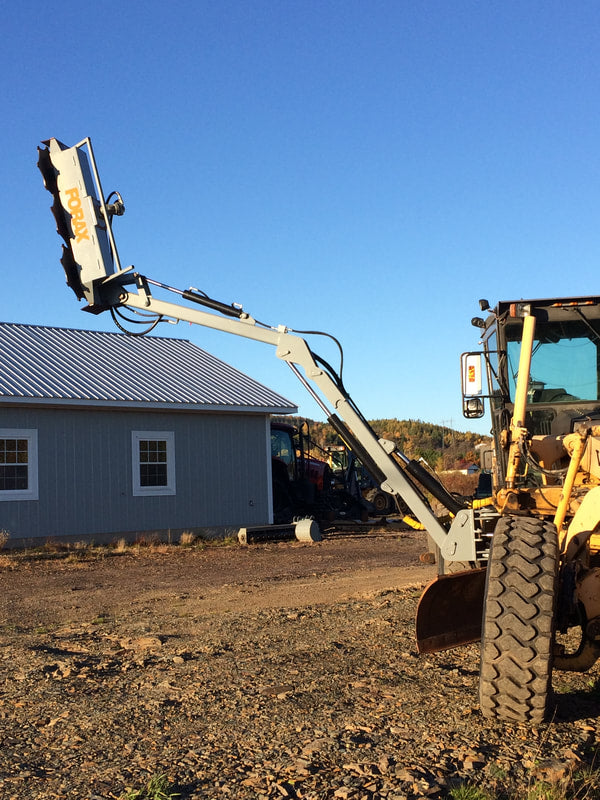 Forax 22' Implement Grader Boom | Weight 2800 lbs | Cutting Width 75 inches | Mulching Width 72 inches | For Road Grader