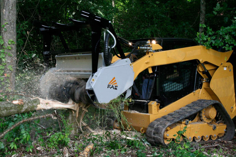 FAE | UML/SSL VT & SONIC Forestry Mulcher | Models 150 & 175 | Width 62" & 71.6" | Shreds Up to 7.9 Inches | Hydraulic Flow 115 & 200 GPM | For Skid Steers