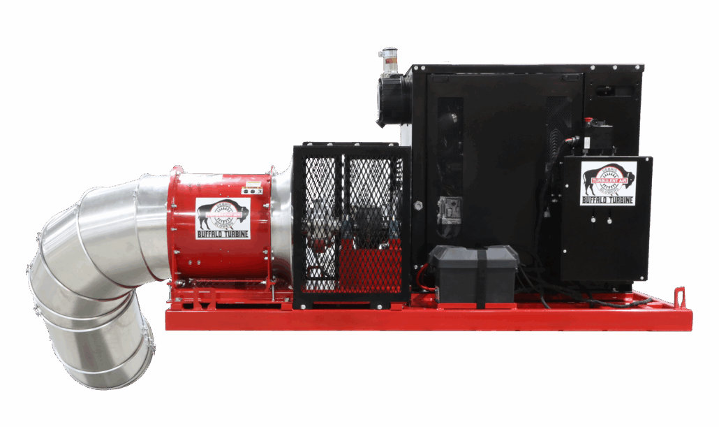 Buffalo Turbine Debris Blower | Model BT-V8DB | Width 48" | Length 96" | Turbine Size 24" | V8 Gasoline Engine | Skid Type
