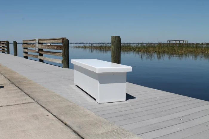 RIO MARINE CUSTOMS | Dock Box | Model CM06-S | 66" W x 22" H x 22" D | Streamlined Storage | For Marine Storage