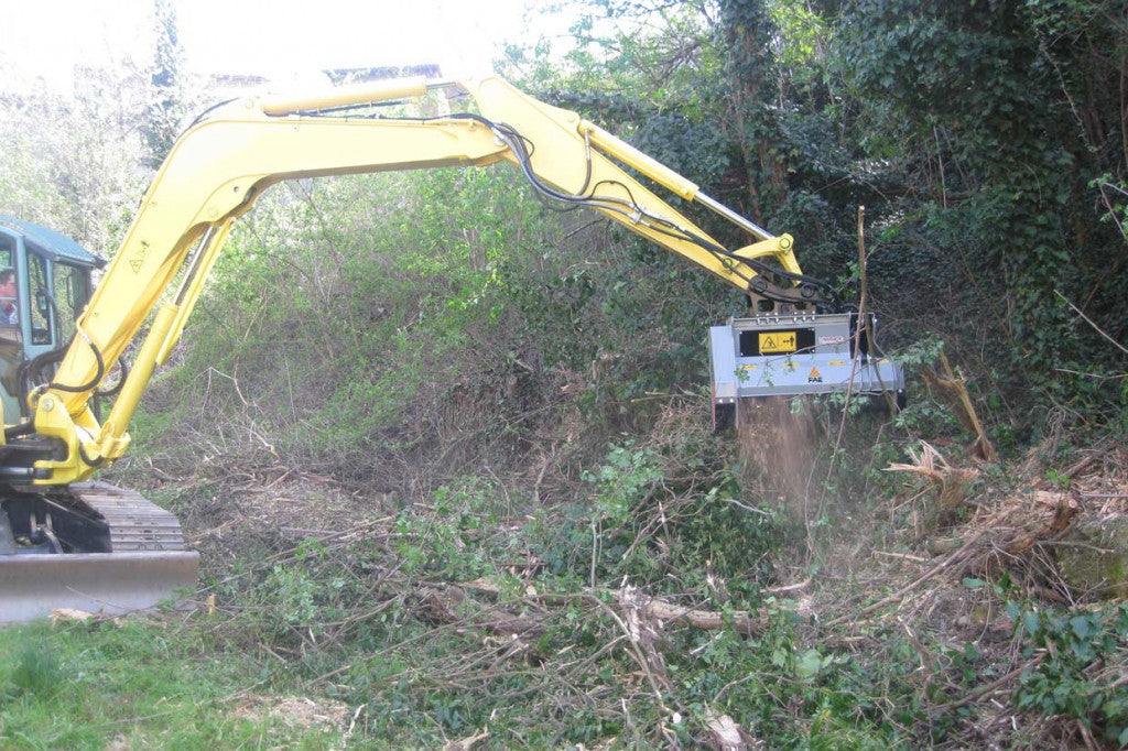 FAE | DML/HY & DML/HY/VT Forestry Mulcher | Model 75 To 125 | Width 31″ To 49″ | Shreds Up to 4.7" Inches Diameter | Machine Size 5 To 13 Ton | For Excavators
