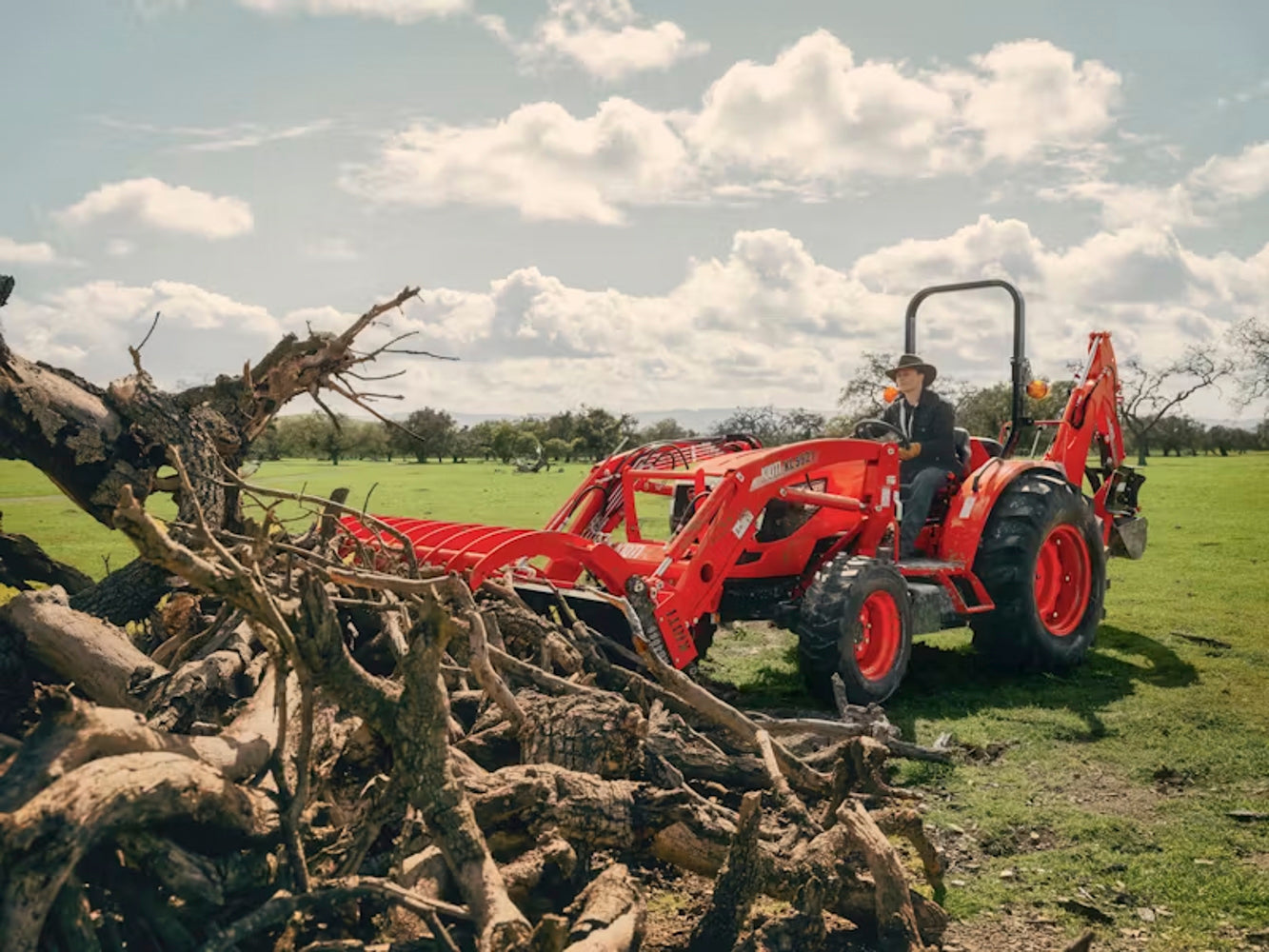 KIOTI | Manual Tractor | DK4520 | 62.8" Width | 44.9 HP | For Agricultural and Landscaping Tasks