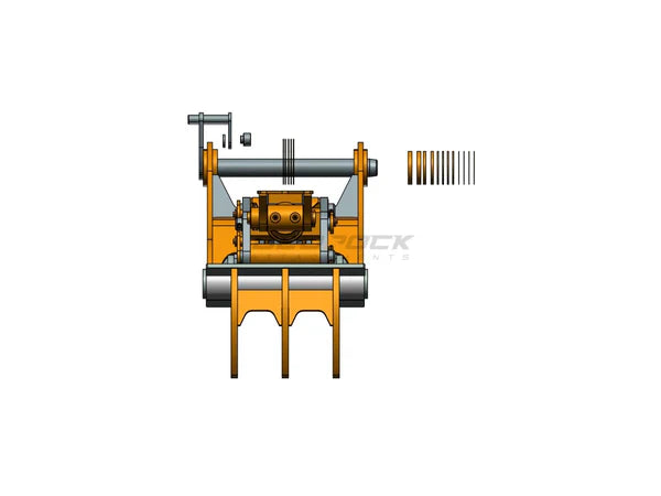 Bedrock Attachments Pin-On Thumb | Model EPT70-PO3T30 | Width 27.6" | Pin Size 70mm | 3 Teeth | Machine Size 15-18 Ton | For Excavators