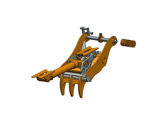 Bedrock Attachments Pin-On Thumb | Model EPT70-PO3T30 | Width 27.6" | Pin Size 70mm | 3 Teeth | Machine Size 15-18 Ton | For Excavators