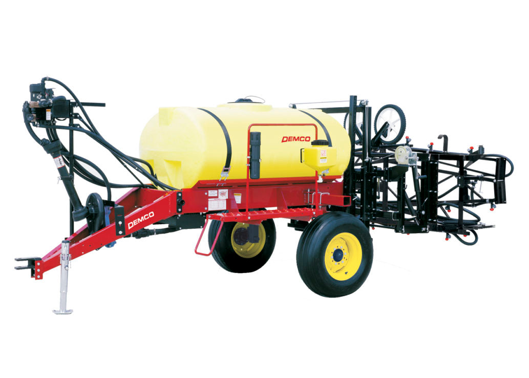 Demco | Deluxe Single Axle Sprayer | 300 Gallon | 30' To 45' Boom | Roller & Hydraulic Pump Options | Horsepower 90 To 200 HP | For Tractors