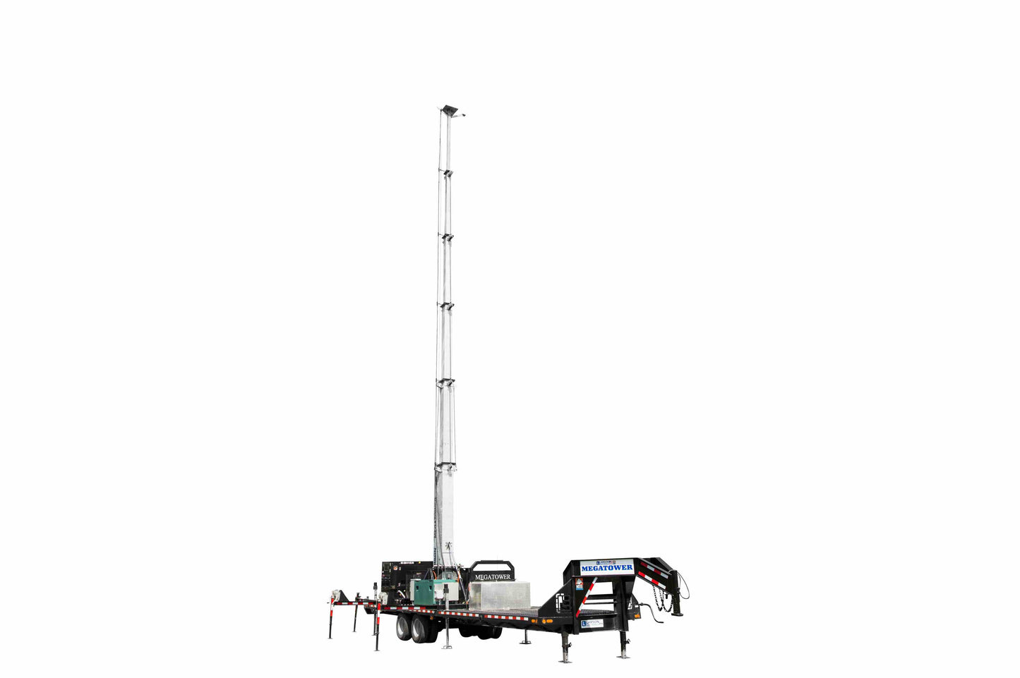 Larson Electronics 125' Hydraulic Megatower™ Mast - 38' Trailer - 20KW Genset - Auto Retract - Mounting Platform