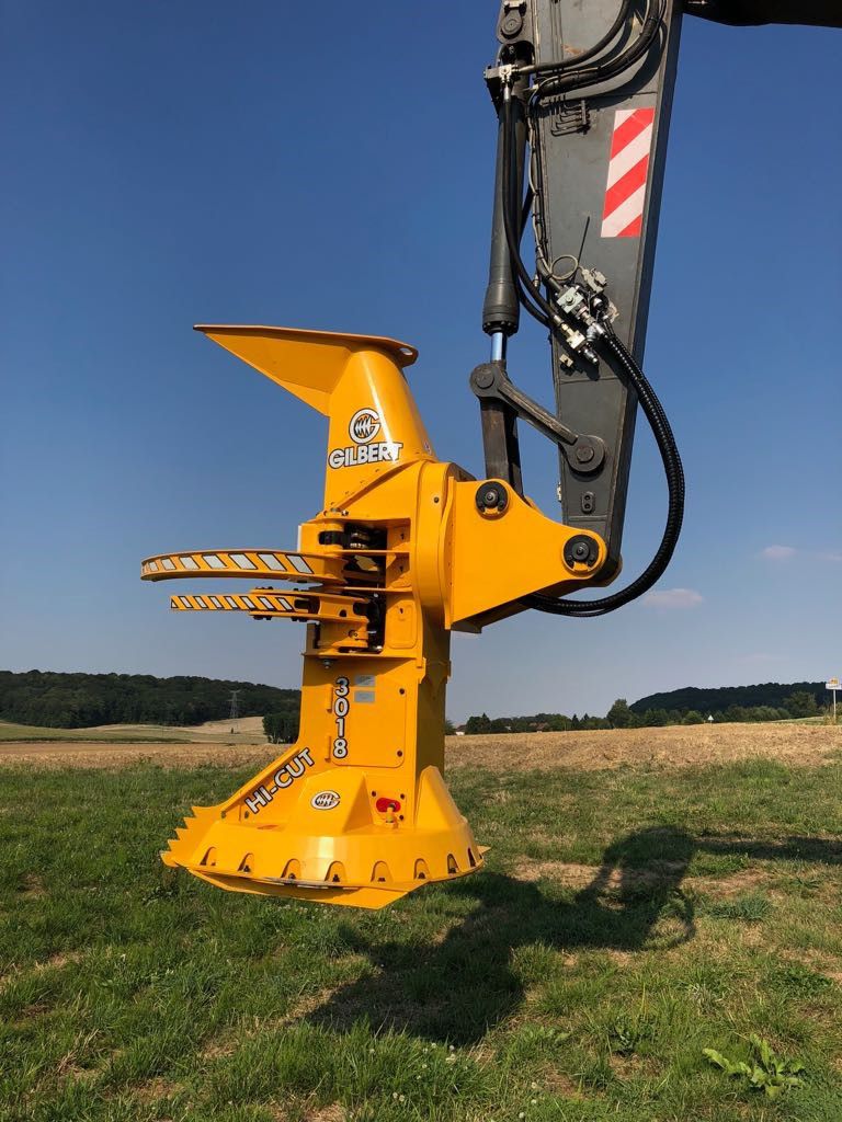 Gilbert Excavator Feller Buncher Shovel Felling Head | Model 3015, 3018 & 3020 | Cutting Capacity 14"-20" | Machine Size 15-25 Ton | For Excavators