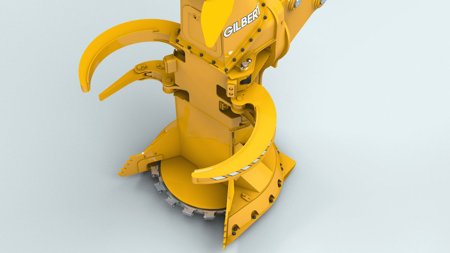 Gilbert Excavator Feller Buncher Shovel Felling Head | Model 3015, 3018 & 3020 | Cutting Capacity 14"-20" | Machine Size 15-25 Ton | For Excavators