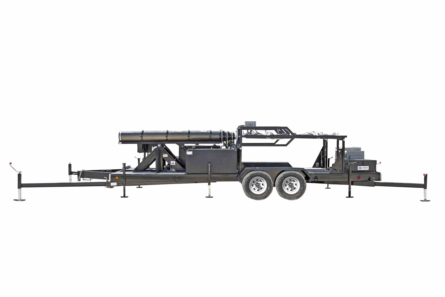 Larson Electronics 60' Pneumatic Megatower™ on 21 Foot Trailer - (16) 500 Watt LED Lights - 14KW Genset - 110 Gallons
