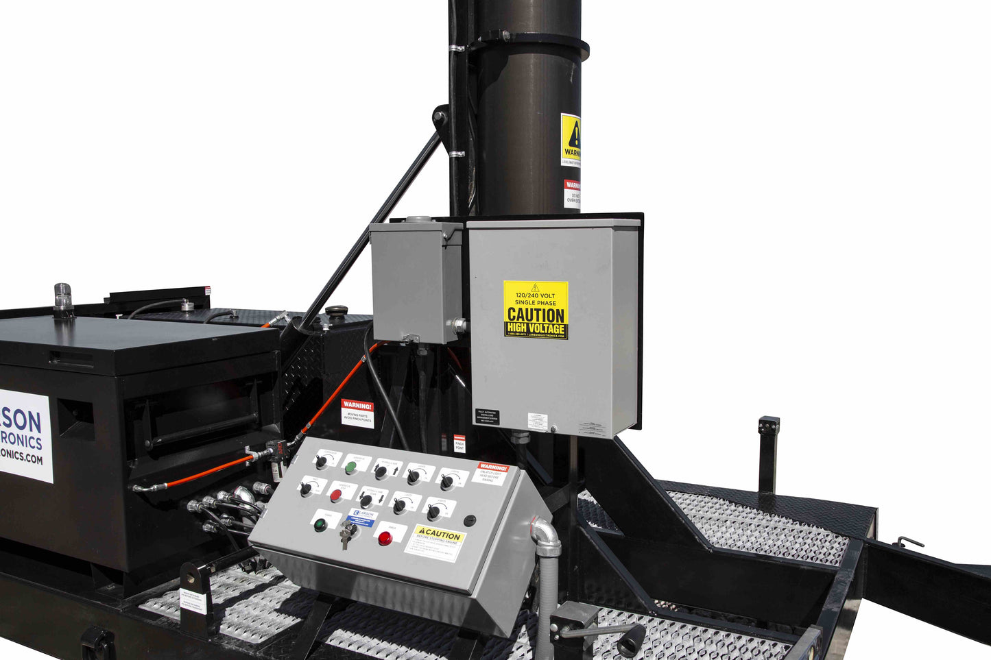 Larson Electronics 60' Pneumatic Megatower™ on 21 Foot Trailer - (16) 500 Watt LED Lights - 14KW Genset - 110 Gallons