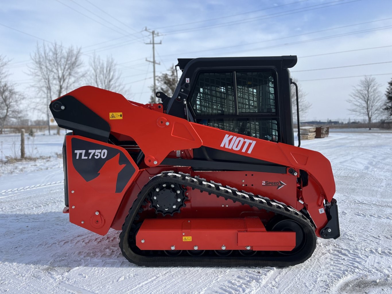 KIOTI Compact Track Loader | Model TL750 Flow+ Cab | Width 70.9" | Length 116.1" | Height with Cab 81.9" | Hydraulic Flow 34 GPM | For Heavy-Duty Tasks