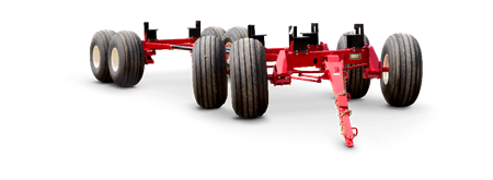 Horst Wagons 8 Wheel Quadsteer Wagon w/ Road Flex Suspension | Model 308RF (20 Ton) | Bolster Stakes 42.5" Fixed | Standard Reach Length 11' Ft | For Agricultural Transport & Forage/Grain Box Applications
