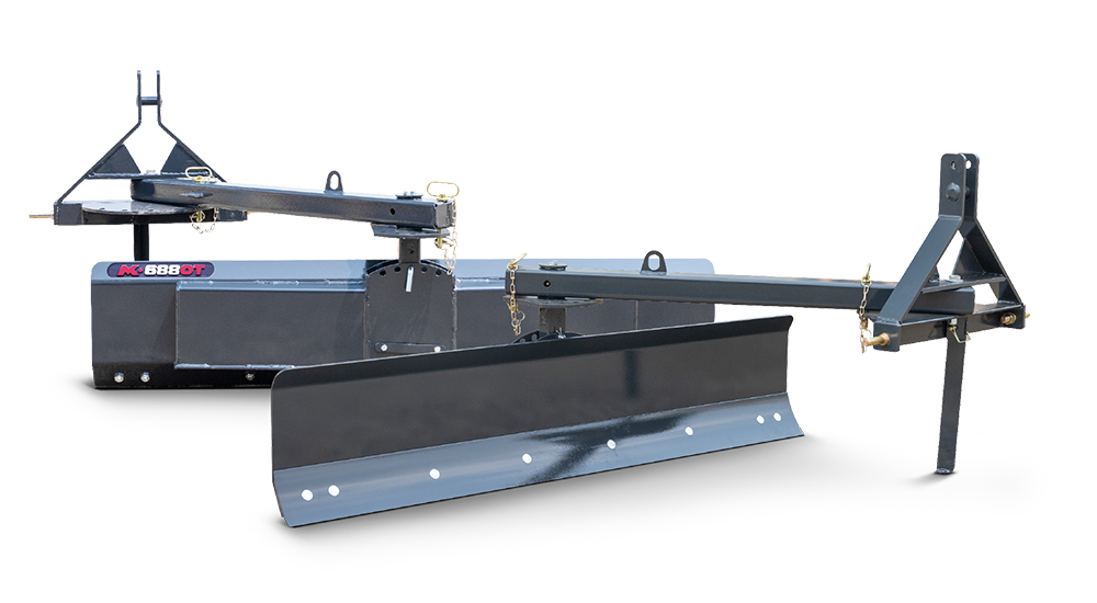 MK Martin | Grader Blades | Model 8XD, 9XD, 9XD, 10XD, MK588OT & MKGB567 | Working Width 60″ – 120″ | 3‑Point Hitch | Horsepower 30 – 150 HP | For Tractors
