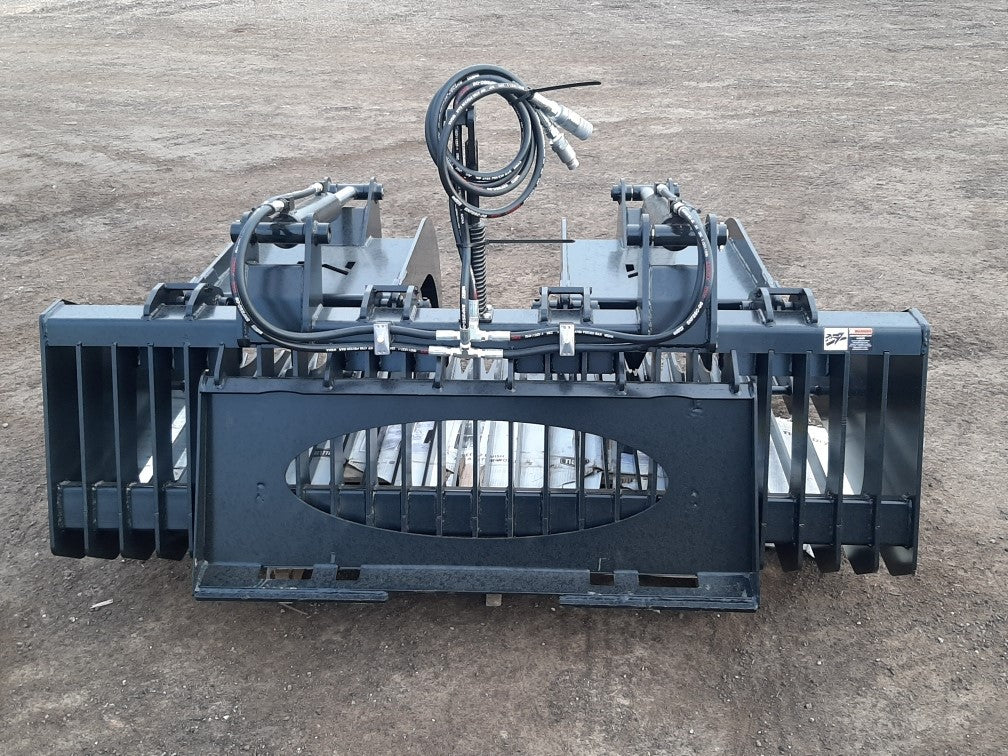 Martatch | Rock Grapple Flat Bottom | Models MRSFG-A Series | Widths 72" to 96" | 1/4"–3/8" Steel & Hardened Tines | Hydraulic Flow Required 15 To 25 GPM | For Skid Steers