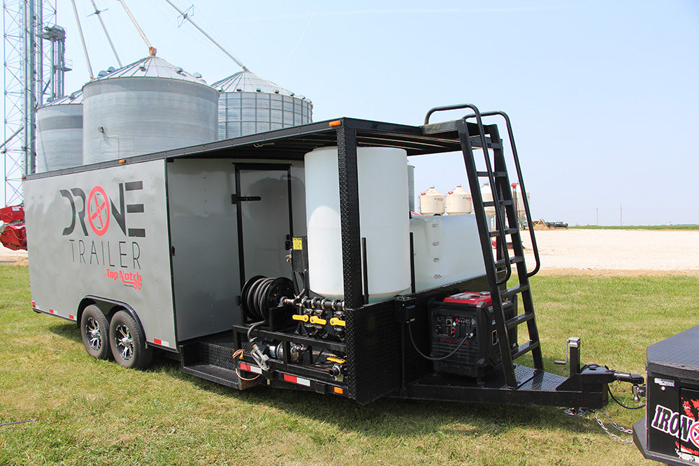 Top Notch Trailers Agricultural Drone Support Trailer | Model DT1 | Mix & Fill Tank 100 Gallon | High‑Flow Pump 19 GPM