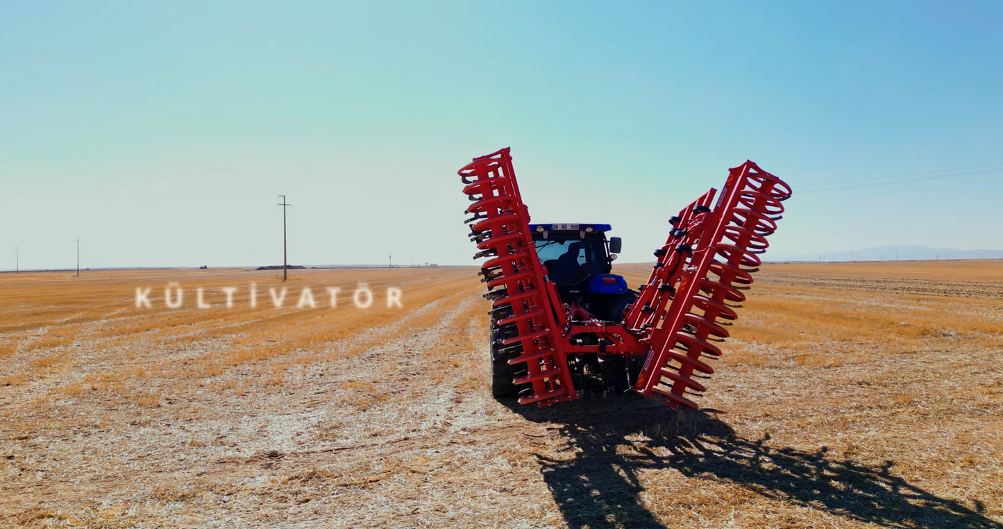 TOSCANO | Heavy Type Folding Spring Cultivator | Model 4000, 5000, 6000 & 7000 | Work Width 13.29 to 22.14 Feet | HorsePower 100-300 HP | For Tractor