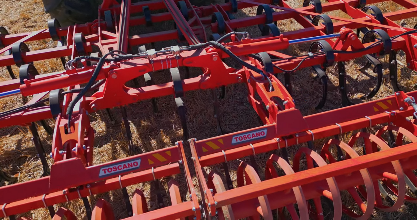 TOSCANO | Heavy Type Folding Spring Cultivator | Model 4000, 5000, 6000 & 7000 | Work Width 13.29 to 22.14 Feet | HorsePower 100-300 HP | For Tractor