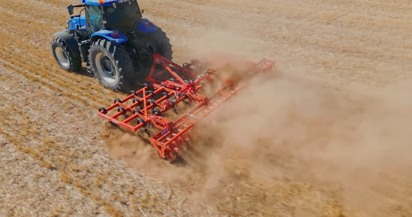 TOSCANO | Heavy Type Folding Spring Cultivator | Model 4000, 5000, 6000 & 7000 | Work Width 13.29 to 22.14 Feet | HorsePower 100-300 HP | For Tractor