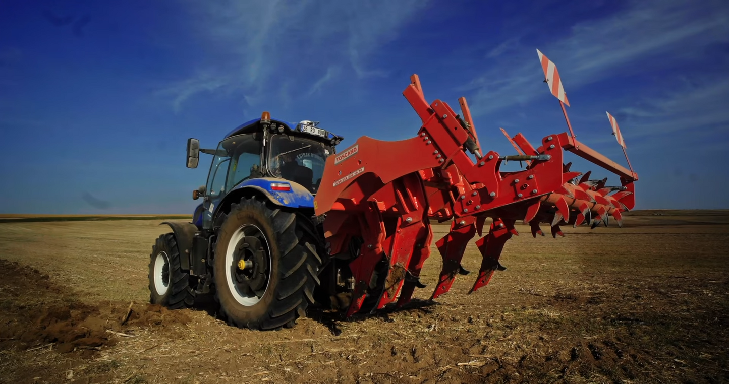 TOSCANO | Heavy Duty Subsoiler | Model 2500/5, 3000/7, 3500/7, 4000/9 & 5000/11 | Work Width 8.2 To 16.4 Feet | HorsePower 170-390 HP | For Tractor