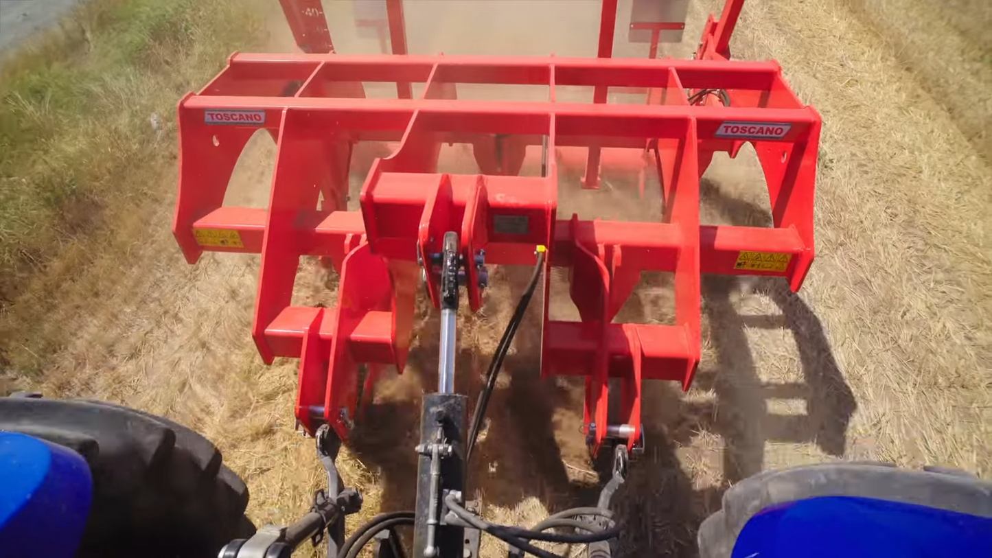TOSCANO | Heavy Duty Subsoiler | Model 2500/5, 3000/7, 3500/7, 4000/9 & 5000/11 | Work Width 8.2 To 16.4 Feet | HorsePower 170-390 HP | For Tractor