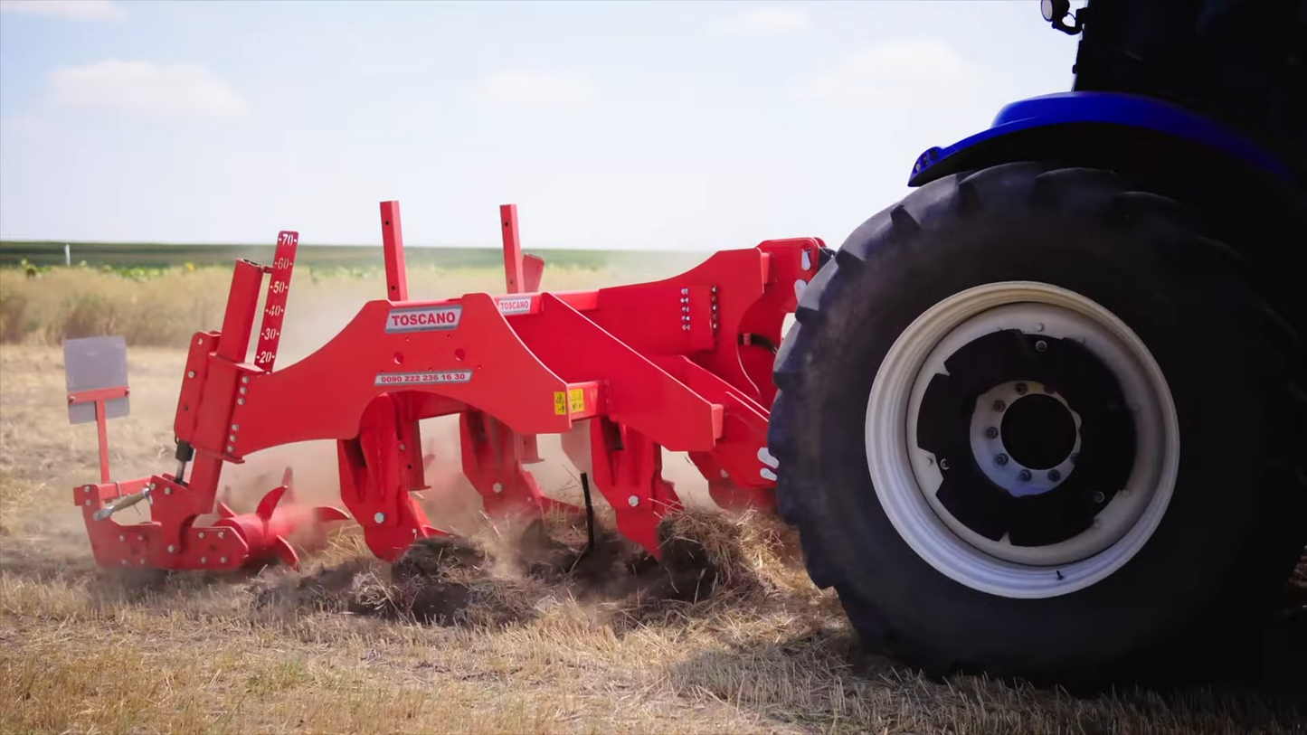 TOSCANO | Heavy Duty Subsoiler | Model 2500/5, 3000/7, 3500/7, 4000/9 & 5000/11 | Work Width 8.2 To 16.4 Feet | HorsePower 170-390 HP | For Tractor