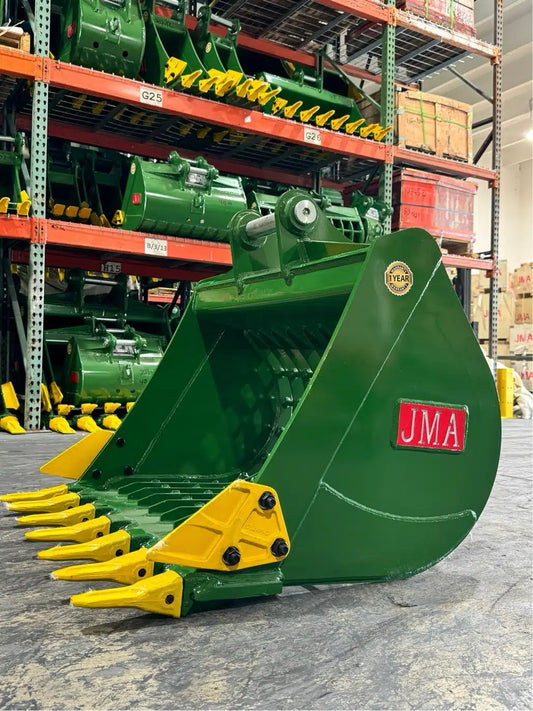 JMA Attachments Skeleton Bucket with Teeth | Bucket Width 36", 48", 60" & 72" inches | Pin Size 50mm | For 7 – 10 Tons Excavators