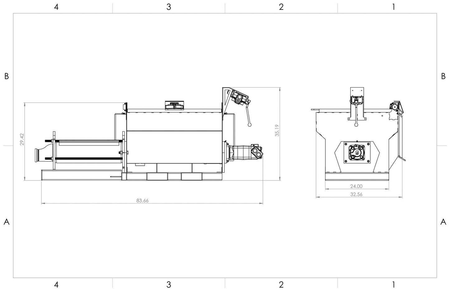 Venture 3/8 Special Skid Steer Mounted Grout Pump (SSU) With Cavity Pump | Hopper Fill Height 30" | For Skid Steer