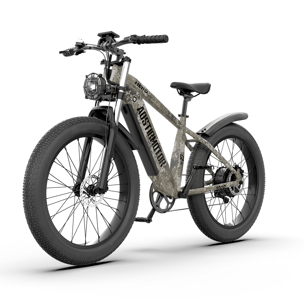 Aostirmotor Off-Road Electric Bike Hero| 750W Brushless Motor | 52V 15Ah Lithium Battery | 330 lbs
