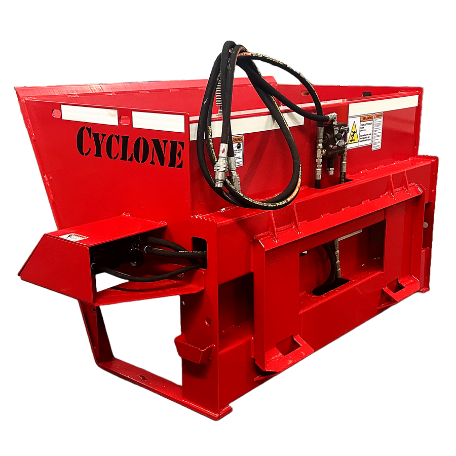 STOUT | Cyclone 60" Spreader | Spreading Range 5'-20' feet | 18.3 Cubic Foot Capacity | 15-24 GPM Hydraulic Flow | For Skid Steers