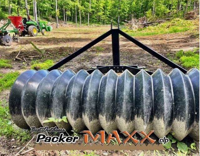 Packer Maxx 3-PT Cultipacker | HD Poly Drum | 4′ & 6′ Sizes | 450–485 lbs Filled | 20–35 HP | For Tractors