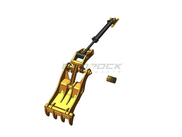 Bedrock Attachments Pin-On Thumb | Model EPT65-PO4T36 | Width 27.6" | Pin Size 65mm | 4 Teeth | Machine Size 12-15 Ton | For Excavators