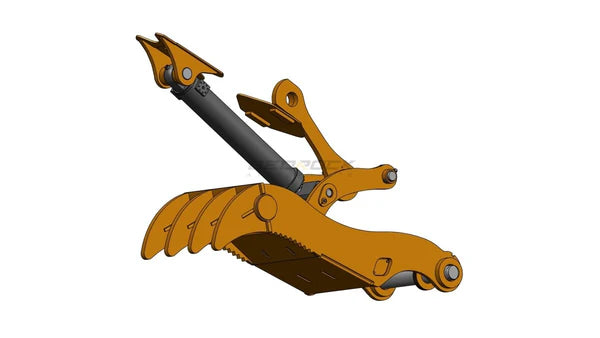 Bedrock Attachments Pin Grabber Thumb | Model ET100-PG4T48 | Width 43.3" | Pin Size 100mm | 4 Teeth | Machine Size 30-36 Ton | For Excavators