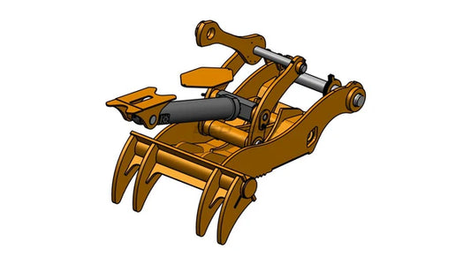 Bedrock Attachments Pin Grabber Thumb | Model ET100-PG4T60 | Width 43.3" | Pin Size 100mm | Machine Size 30-36 Ton | For Excavators