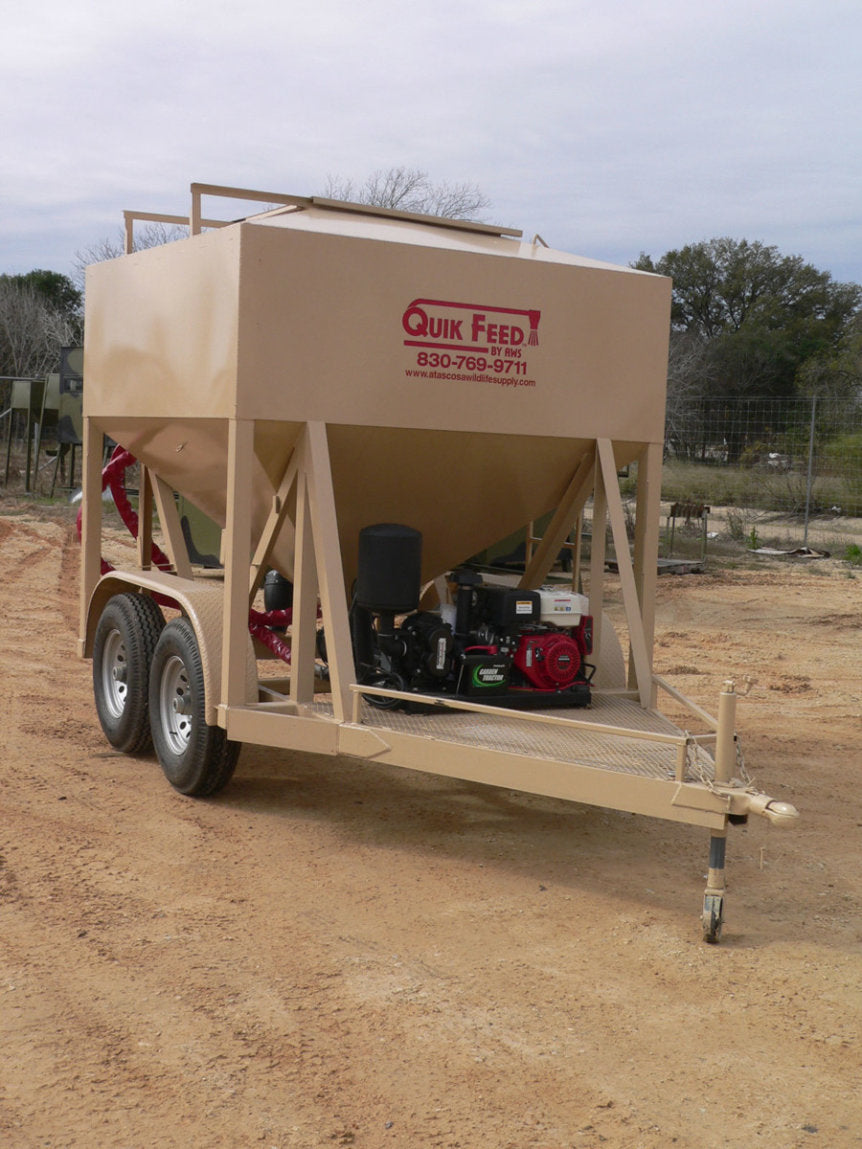 AWS Blind | Quik Feed Trailer | 1.5 To 4.5 Ton Double Axle | 500 lbs/min Feed Rate | Self-Contained Air Drive | Horsepower 25 To 50 HP | For UTVs, ATVs & Tractors