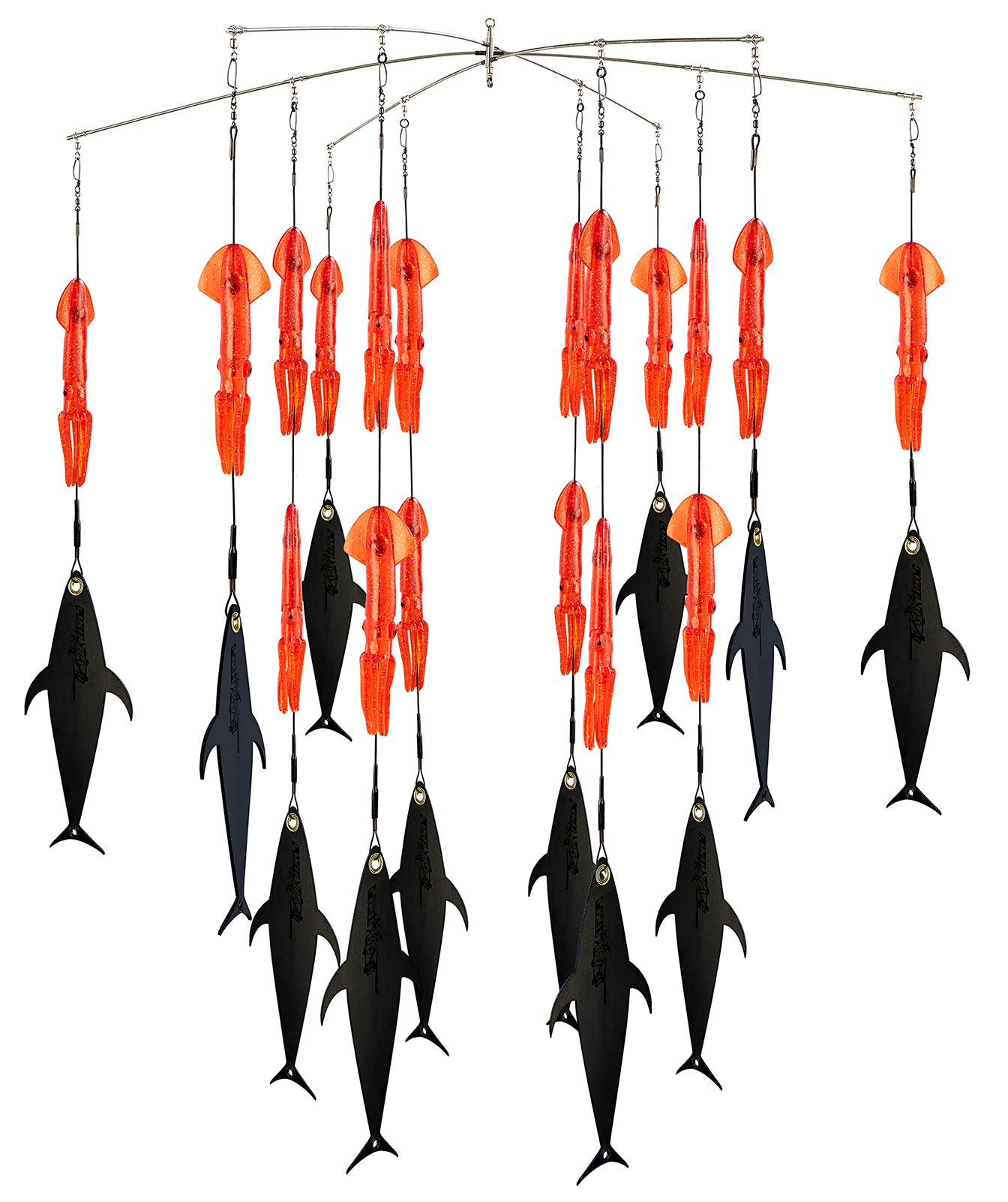 Fish Razr Tackle Flapz And Squid | 38" Dredge Bar | (18) 9" Squid | (12) Flapz | |