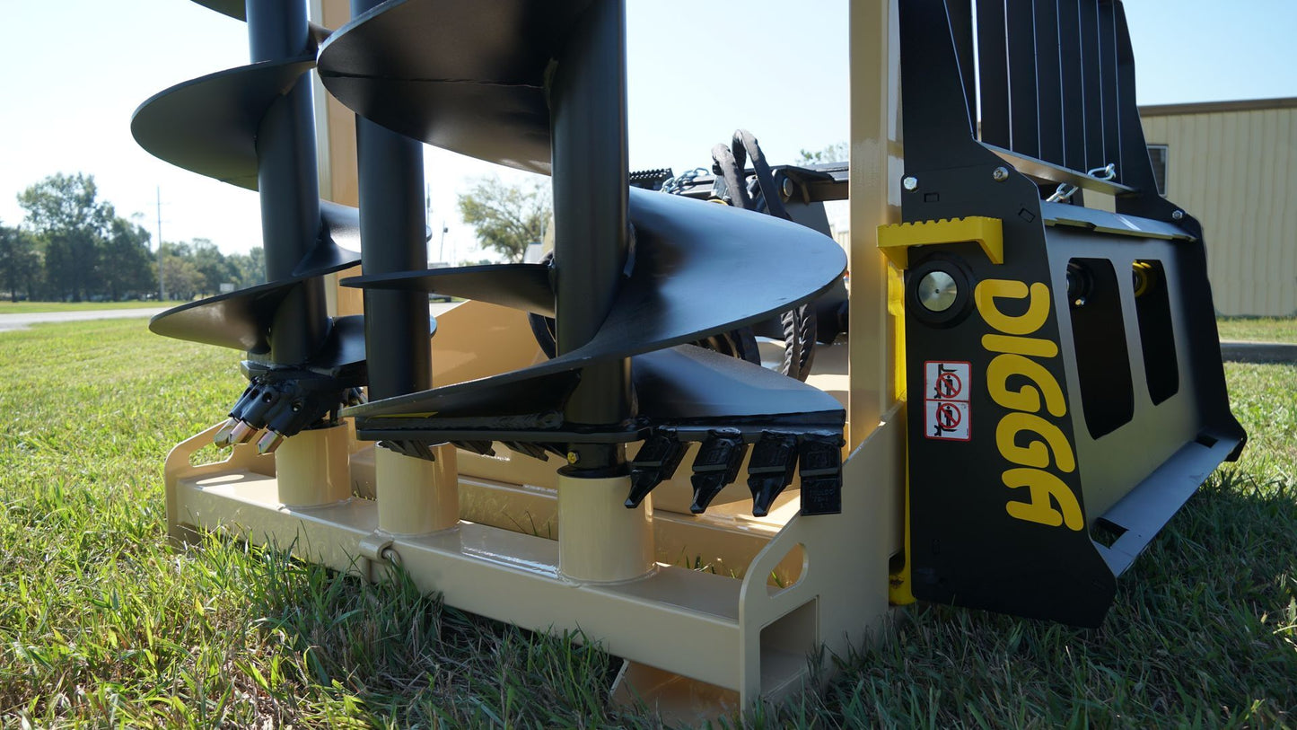 Bucket Bunker Auger Lite-PRO | Width 48" | Length 60" | Hydraulic Flow Range 15-30 GPM | For Skid Steers