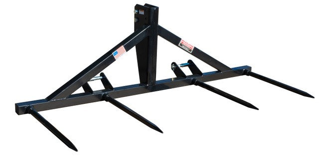 Maxilator | Two Bale Spear | Model MHS-3PH | 4 Spears | Load Capacity 5,000 lbs | Weight 223 lbs | Horsepower 40 To 120 HP | For Tractor