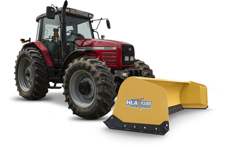HLA Attachments 4500 Series Snow Pusher (Edge Flex) Less Mount | Width 10, 12 & 14 Feet | For Tractor