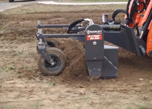 Paladin Harley Power Box Rake | 6' To 8' Hydraulic Angle | 15-25 GPM | For Skid-Steer Loaders