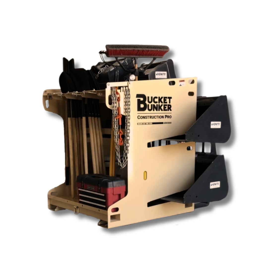 Bucket Bunker Construction PRO | Width 48" | Length 48" | Hydraulic Flow Range 15-25 GPM | Machine Size 3-6 Tons | For Skid Steers & Mini Excavators