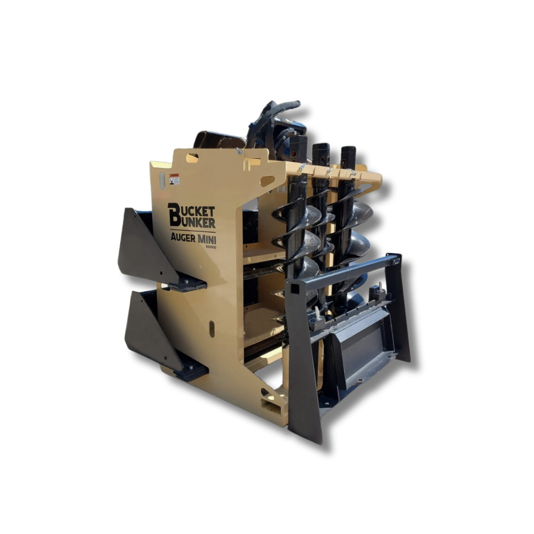 BUCKET BUNKER Auger Mini | Width 38" | Length 38" | Hydraulic Flow Range 8–15 GPM | Machine Size 1-3 Ton | For Skid Steers & Mini Excavators